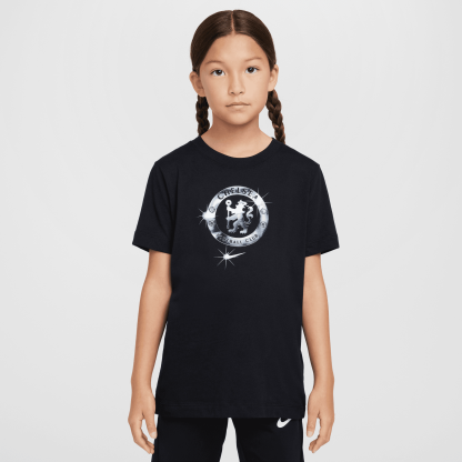 Chelsea Nike Gold Crest T-Shirt - Black - Kids