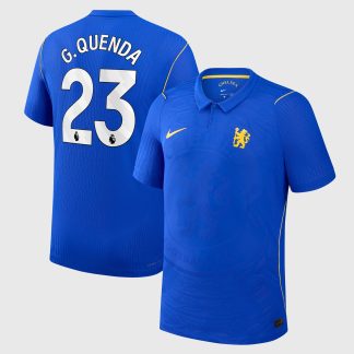Chelsea Nike Home Aero-FIT Match Shirt 2026-27 - Kids with G.Quenda 23 printing