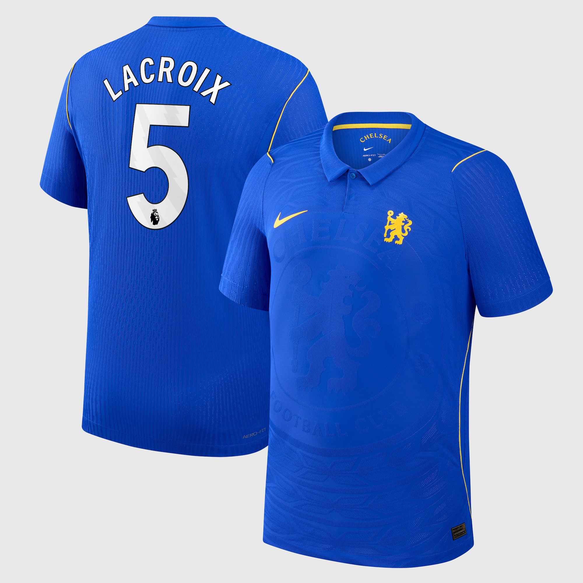 Chelsea Nike Home Aero-FIT Match Shirt 2026-27 - Kids with Lacroix 5 printing