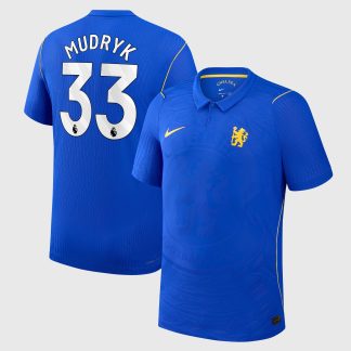 Chelsea Nike Home Aero-FIT Match Shirt 2026-27 - Kids with Mudryk 33 printing