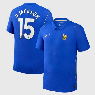 Chelsea Nike Home Aero-FIT Match Shirt 2026-27 - Kids with N.Jackson 15 printing