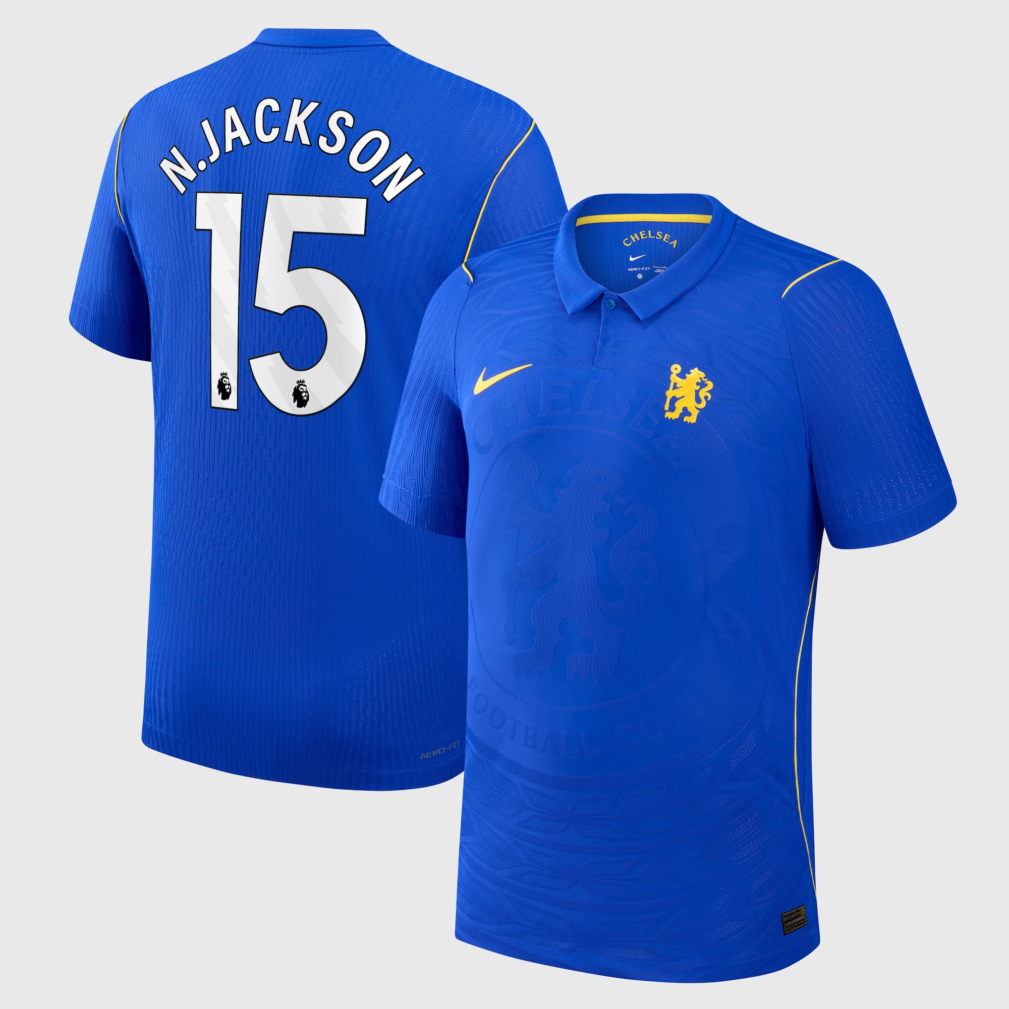 Chelsea Nike Home Aero-FIT Match Shirt 2026-27 - Kids with N.Jackson 15 printing