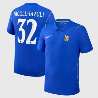 Chelsea Nike Home Aero-FIT Match Shirt 2026-27 - Kids with Nicoll-Jazuli 32 printing
