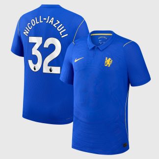 Chelsea Nike Home Aero-FIT Match Shirt 2026-27 - Kids with Nicoll-Jazuli 32 printing