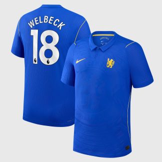 Chelsea Nike Home Aero-FIT Match Shirt 2026-27 - Kids with Welbeck 18 printing