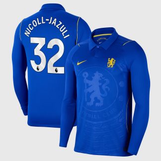 Chelsea Nike Home Stadium Long Sleeve Shirt 2026-27 - Kids with Nicoll-Jazuli 32 printing