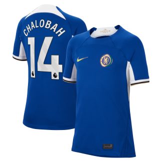 Chelsea Nike Home Stadium Shirt 2023-24 - Kids with Chalobah 14 printing