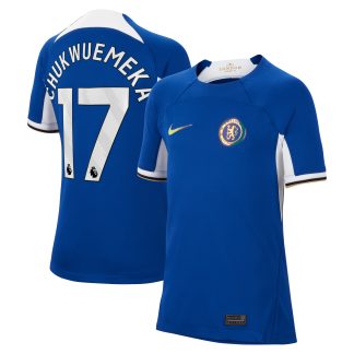 Chelsea Nike Home Stadium Shirt 2023-24 - Kids with Chukwuemeka 17 printing