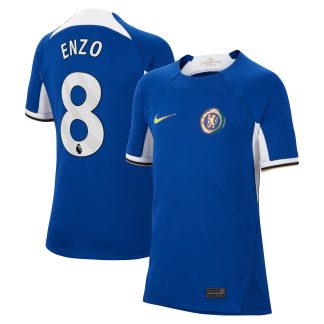 Chelsea Nike Home Stadium Shirt 2023-24 - Kids with Enzo 8 printing