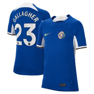 Chelsea Nike Home Stadium Shirt 2023-24 - Kids with Gallagher 23 printing