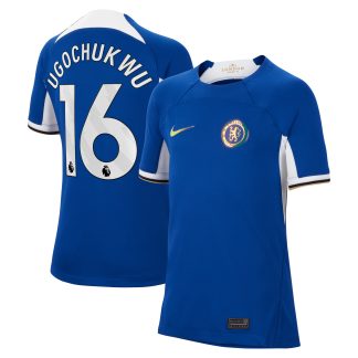 Chelsea Nike Home Stadium Shirt 2023-24 - Kids with Ugochukwu 16 printing