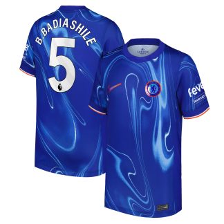 Chelsea Nike Home Stadium Shirt 2024-25 - Kids with B. Badiashile 5 printing