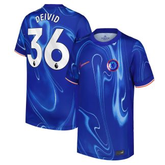 Chelsea Nike Home Stadium Shirt 2024-25 - Kids with Deivid 36 printing