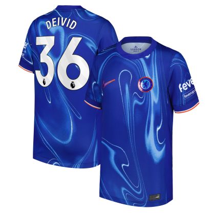 Chelsea Nike Home Stadium Shirt 2024-25 - Kids with Deivid 36 printing