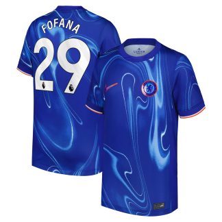 Chelsea Nike Home Stadium Shirt 2024-25 - Kids with Fofana 29 printing