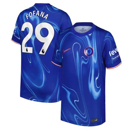 Chelsea Nike Home Stadium Shirt 2024-25 - Kids with Fofana 29 printing