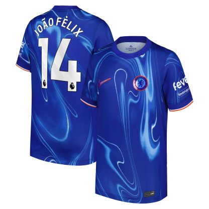 Chelsea Nike Home Stadium Shirt 2024-25 - Kids with João Félix 14 printing