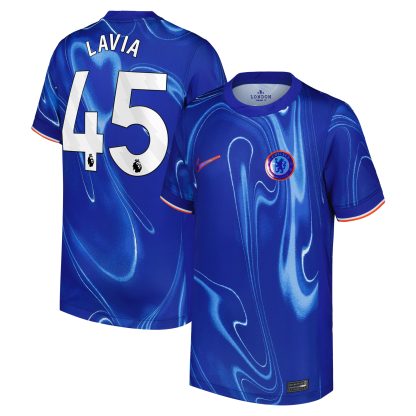 Chelsea Nike Home Stadium Shirt 2024-25 - Kids with Lavia 45 printing