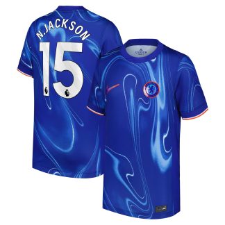 Chelsea Nike Home Stadium Shirt 2024-25 - Kids with N.Jackson 15 printing