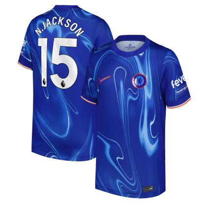 Chelsea Nike Home Stadium Shirt 2024-25 - Kids with N.Jackson 15 printing