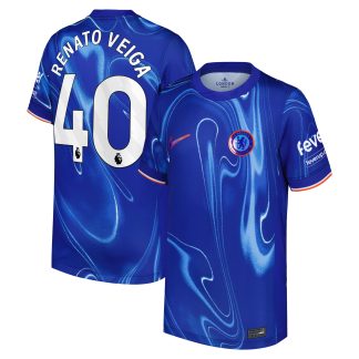 Chelsea Nike Home Stadium Shirt 2024-25 - Kids with Renato Veiga 40 printing