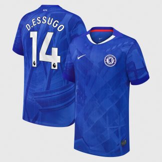 Chelsea Nike Home Stadium Shirt 2025-26 - Kids with D.Essugo 14 printing