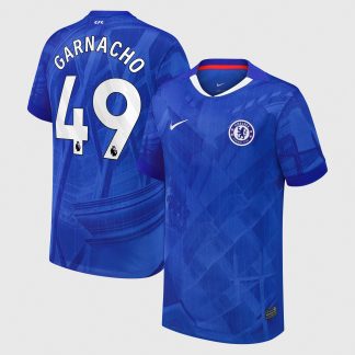 Chelsea Nike Home Stadium Shirt 2025-26 - Kids with Garnacho 49 printing