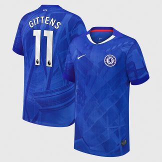 Chelsea Nike Home Stadium Shirt 2025-26 - Kids with Gittens 11 printing