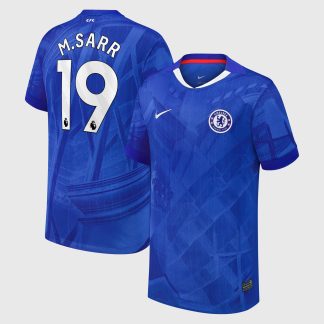 Chelsea Nike Home Stadium Shirt 2025-26 - Kids with M.Sarr 19 printing