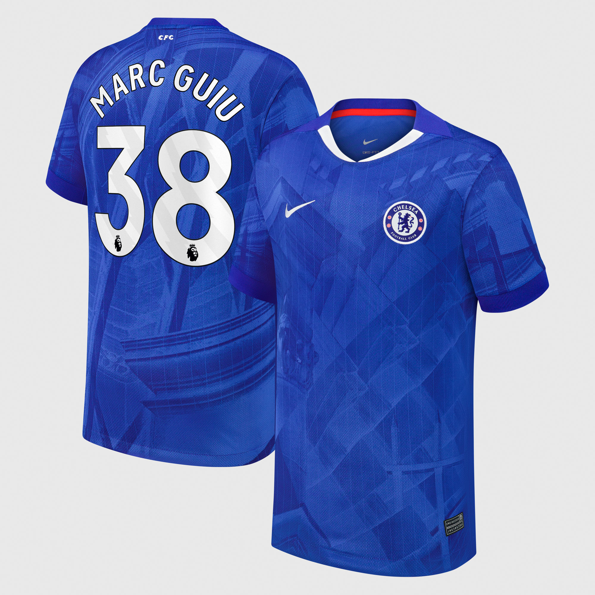 Chelsea Nike Home Stadium Shirt 2025-26 - Kids with Marc Guiu 38 printing
