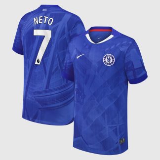 Chelsea Nike Home Stadium Shirt 2025-26 - Kids with Neto 7 printing