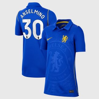 Chelsea Nike Home Stadium Shirt 2026-27 - Kids with Anselmino 30 printing