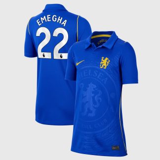 Chelsea Nike Home Stadium Shirt 2026-27 - Kids with Emegha 22 printing
