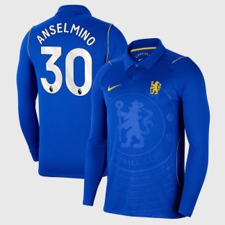 Chelsea Nike Home Stadium Shirt 2026-27 - Long Sleeve - Kids with Anselmino 30 printing