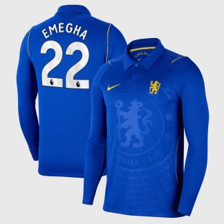 Chelsea Nike Home Stadium Shirt 2026-27 - Long Sleeve - Kids with Emegha 22 printing