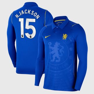 Chelsea Nike Home Stadium Shirt 2026-27 - Long Sleeve - Kids with N.Jackson 15 printing