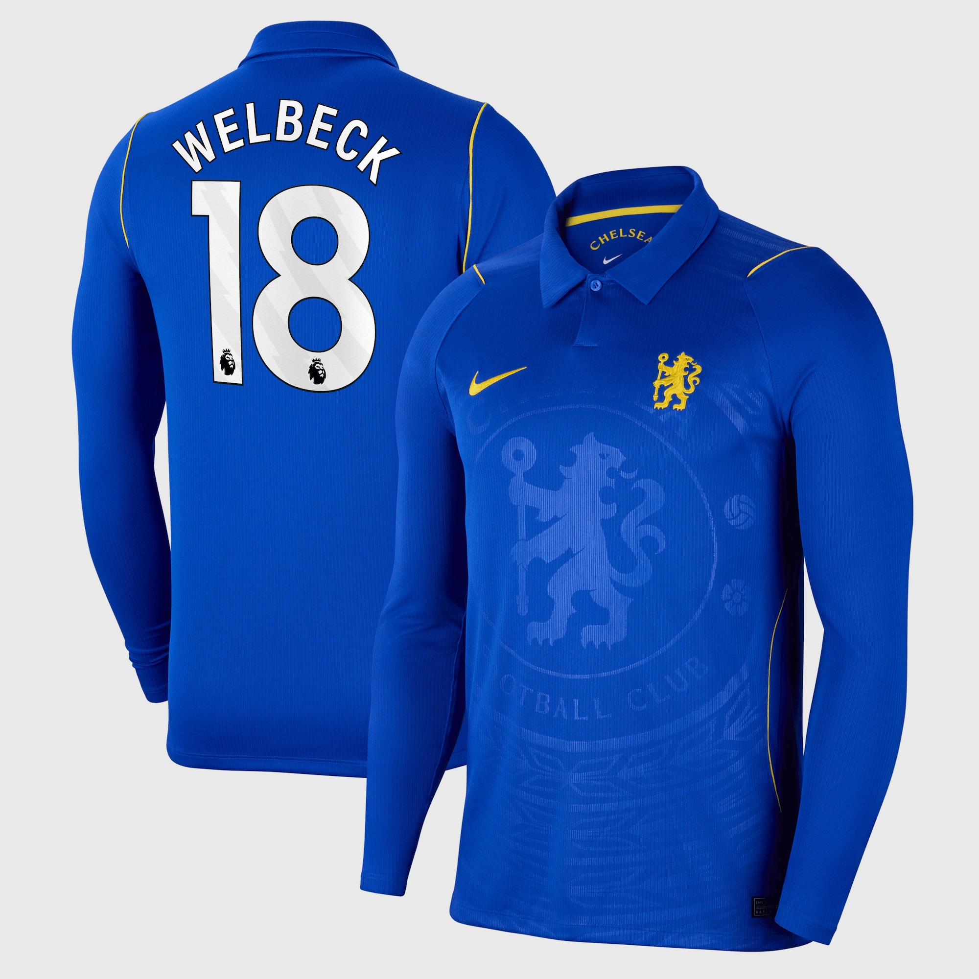 Chelsea Nike Home Stadium Shirt 2026-27 - Long Sleeve - Kids with Welbeck 18 printing