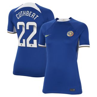 Chelsea Nike WSL Home Stadium Shirt 2023-24 - Womens with Cuthbert 22 printing