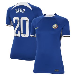 Chelsea Nike WSL Home Stadium Shirt 2023-24 - Womens with Kerr 20 printing