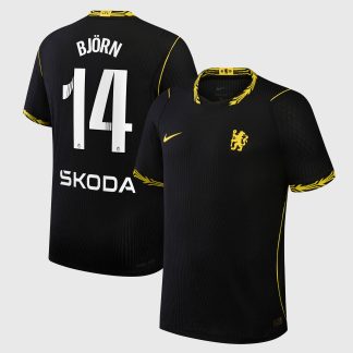 Chelsea WSL Nike Aero-FIT Away Match Shirt 2026-27 with Björn 14 printing