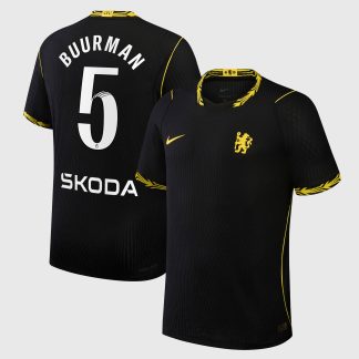 Chelsea WSL Nike Aero-FIT Away Match Shirt 2026-27 with Buurman 5 printing