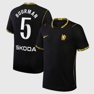 Chelsea WSL Nike Aero-FIT Away Match Shirt 2026-27 with Buurman 5 printing