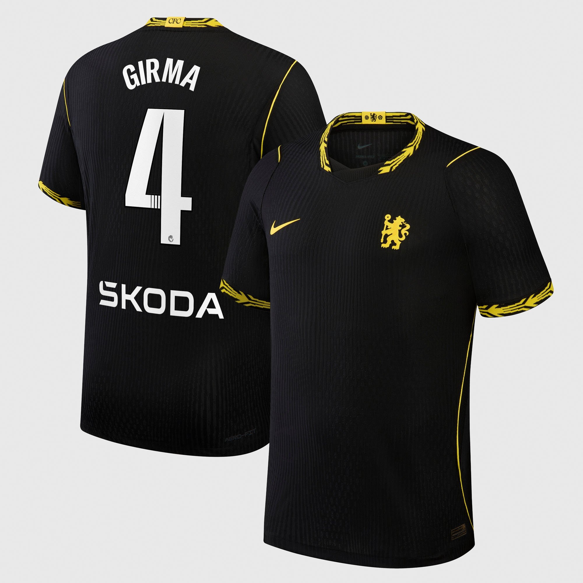 Chelsea WSL Nike Aero-FIT Away Match Shirt 2026-27 with Girma 4 printing