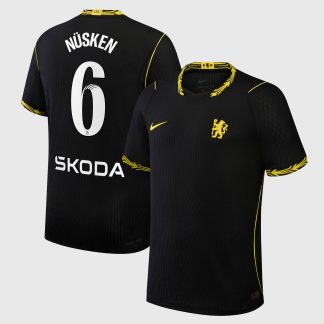 Chelsea WSL Nike Aero-FIT Away Match Shirt 2026-27 with Nüsken 6 printing