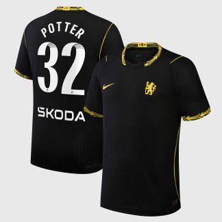 Chelsea WSL Nike Aero-FIT Away Match Shirt 2026-27 with Potter 32 printing