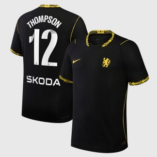Chelsea WSL Nike Aero-FIT Away Match Shirt 2026-27 with Thompson 12 printing