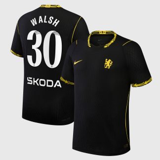 Chelsea WSL Nike Aero-FIT Away Match Shirt 2026-27 with Walsh 30 printing