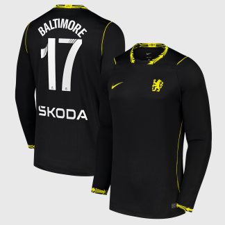 Chelsea WSL Nike Away Stadium Long Sleeve Shirt 2026-27 with Baltimore 17 printing