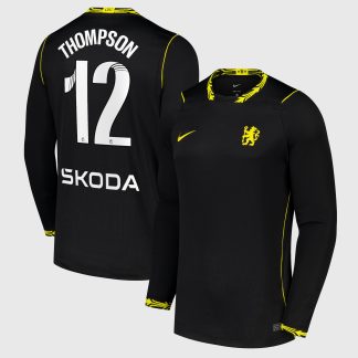Chelsea WSL Nike Away Stadium Long Sleeve Shirt 2026-27 with Thompson 12 printing