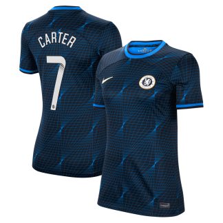 Chelsea WSL Nike Away Stadium Shirt 2023-24 - Womens with Carter 7 printing